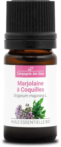 MARJOLAINE À COQUILLES BIO - 5mL - Huile Essentielle de Qualité Premium - 100% Pure, Naturelle, Garantie ChromaCert - Chémotypée et Intégrale - La Compagnie des Sens