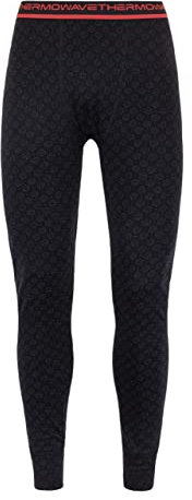 Thermowave Xtreme Merino Unterwäsche Herren - Lange Unterhose Männer - Thermounterwäsche Herren - 220 GSM Weiche Leichtgewicht für Ski Fahren Snowboarden - Weiter Bund, Schwarz/Dunkelgrau Melange, XL