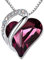 Leafael Infinity Love Herzanhänger-Kette für Damen – Geburtsstein Halskette mit Kristallen, rhodiniert, nickelfrei & hautfreundlich – Edler Damenschmuck mit 45 + 5 cm Kette und Karabinerverschluss