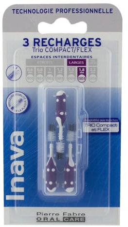 Inava Trio Brossettes 3 Recharges pour Trio Compact/Flex - ISO5 1,8 mm