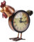 Duokon Retro Eisen Kunst Uhr European Retro Huhn geformte Eisen Uhr Schreibtisch Tischuhr Home Ornament Craft Geschenke
