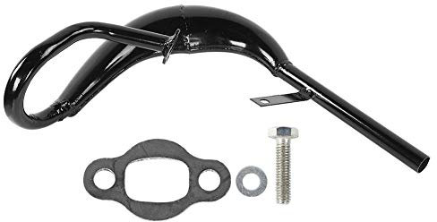 Alomejor Auspuffrohrschalldämpfer Fahrradgasmotor Motorrohrauspuffschalldämpfer für 50CC 60CC 80CC Zweitaktmotor(Schwarz)