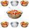Toyo Nasic Glass Trifle Bowls Footed Large 7 Piece Set Dessert Mini Trifle Fruit Salad Stem Dishes Cut Glass Serving Bowls Deep Sundae Pudding Ice Cream Prawn Cocktail Salad Bowls