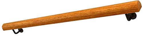 Handlauf Treppe Geländer Treppengeländer Innen Treppe Handlauf aus Holz mit Halterungen - Modern rutschfest Wandmontierter Haltegriff, Kinder/Senioren/Behinderte, 1m/ 2m/ 3m/4m/ 5m/ 6m