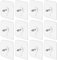 Yingcen 12Pcs Self Adhesive Hanging Nails Waterproof Nail Free Hook Transparent Adhesive Hooks Waterproof Seamless Screw for Kitchen, Bathroom, Closet, Hanging Coat Cloth Towel Key