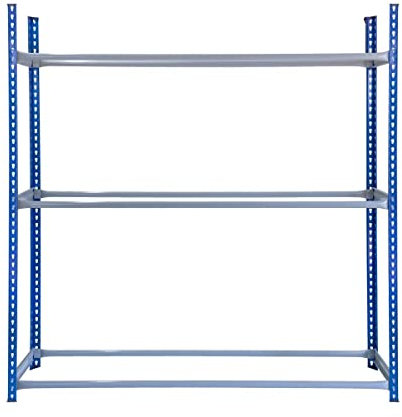 Reifenregal Reifenständer Werkstattregal Schwerlastregal Lagerregal Autoreifen Regal Blau Grau 185 x 180 x 40cm 450kgTragkraft Metall Stahl 3 Stufen Höhenverstellbar Lagerlösung Schraubenlos