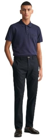 GANT Herren Slim TECH PREP Chinos Klassische Hose, Black, 36W / 34L