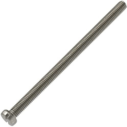 AERZETIX - C60038 - Lot de 5 Vis à métaux à tête cylindrique M5x80 mm à empreinte S fendue - boulon d'assemblage - DIN 84 - en acier inoxydable A2 - couleur argent - tournevis visseuse serrage