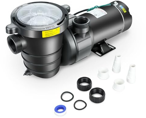 Pool Water Pump 1.5HP 110V 5580GPH Single Speed Pool Water Pump with Filter Basket