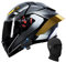 Bluetooth Full Face Motorrad Helm, DOT Genehmigt Flip Up Anti-Fog Double Visor Street Bike Helm, Built-In Dual Lautsprecher Mit Mikrofon Für Erwachsene Männer Und Frauen,Aurora b,M