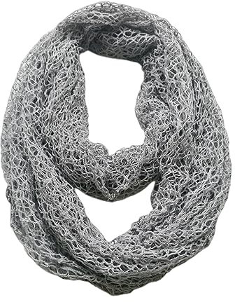 FAIRYGATE Schal Grau Damen Stola für Abendkleid Damen Loop Schal Schlauchschal Halstuch D54013
