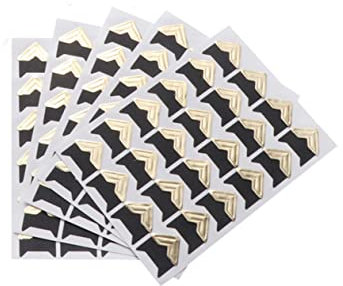 EXCEART Fotoalben 15 Blatt Selbstklebende Aufkleber Vintage-Bilder Fotoalbum Sammelalbum Fotoecken Vintage-Aufkleber Goldene Eckaufkleber DIY-Scrapbooking-Aufkleber Papieraufkleber