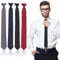 4 StüCk Herren Krawatte Set,Herren Clip-On Krawatten Sicherheitskrawatte Schwarze Krawatte FüR Herren Bereits Gebundene Krawatten Mit Gummizug Herren Clip On Krawatten Schlips Verstellbarer Krawatten