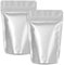 XFXIA 100 Pack Mylar Bags - Smell Proof, Foil Ziplock, Resealable Stand Up Packaging Pouch Bags for Food Storage, Candy, Cookie, Bath Salts (5.51 * 8.66in, Silver)