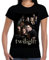 Twilight Damen Capsleeve Tshirt, Schwarzes Gothic T-Shirt mit Okkulter Dark Fantasy Kunst, Filmposter Tee