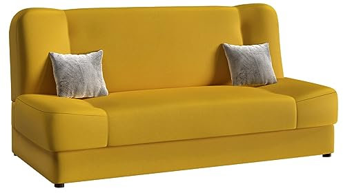 Mirjan24 Schlafsofa Jonas Premium, Bettsofa Sofa mit Bettkasten und Schlaffunktion Dauerschläfer-Sofa Couch Schlafcouch Wohnlandschaft (Otusso 14 + Otusso 14 + Sorriso 04)