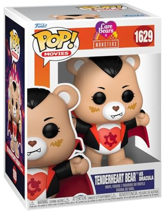 Funko POP! Universal Monsters x Care Bears - Tenderheart Bear as Dracula | Offizielles Horror Merch - Vinyl Sammelfigur als Regal Deko - Geschenkidee zum Geburtstag für Fans und Sammler