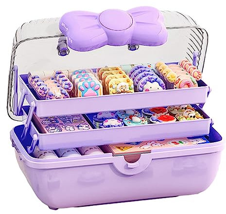 Haarschmuck Organizer Kinder Haarschmuck Aufbewahrungs Kasten Aufbewahrungsbox Für Haargummis Und Haarbänder Geschichtete Behälter Für Mädchen Badezimmer Schlafzimmer