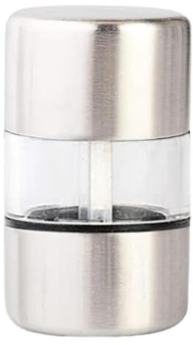 Dry Food Grinder Set Set 2 in 1, Salt Powder Machine, Manual Pepper Powder Machine, Stainless Steel Salt Shaker Mill, Portable Handy Pepper Mill Shaker for Salt Pepper Outdoor Cooking Party