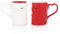 Funx Juego de 2 Tazas de café con Besos - Regalo para mujeres, hombres y parejas para bodas, anniversario o San Valentín - En caja de regalo rojo