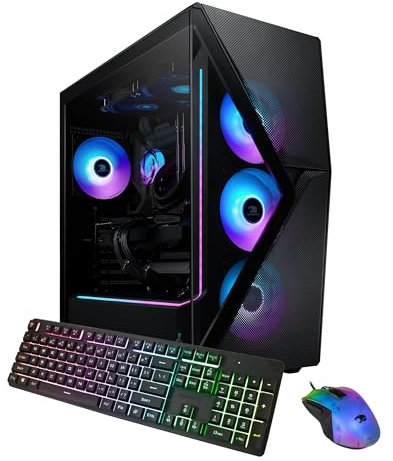 iBUYPOWER Slate SMA7R78XT02 - Computer desktop da gaming 8 MESH (CPU AMD Ryzen 7 9700X, AMD Radeon RX 7800XT 16 GB GPU, 32 GB DDR5 Non-RGB 5200 MHz RAM (16 x 2), SSD NVMe da 1 TB, predisposto per WiFi