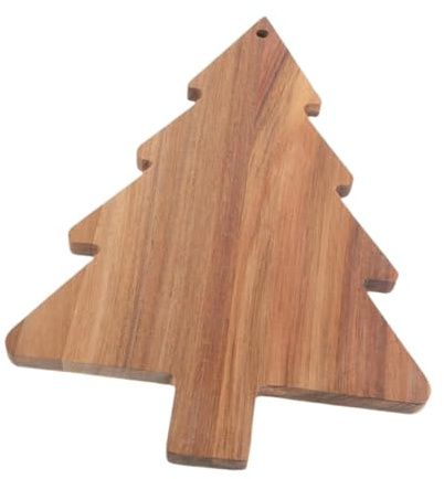 YWJLQH Christmas Tree Serving Board, Wooden Christmas Serving Tray, Unique Cutting Board for Charcuterie Cheese Bread, Kitchen Decor
