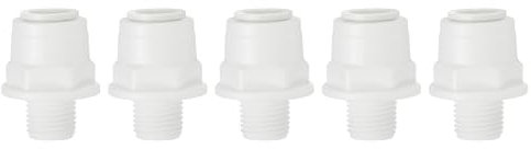 PATIKIL 5pcs Conector Recto de Unión para RO/DI Agua Purificador, 1/4 Hembra NPT a 3/8 Tubo OD Filtro Tubo Adaptador Conexión Rápida Empuje para Ósmosis Inversa Fontanería Sistema