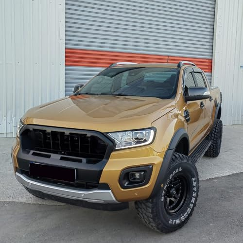 Radlaufverbreiterung kompatibel mit Ford Ranger T6-T7 2012–2019 | kompatibel mit Ford Ranger T6/T7 2012-2019 (mit Klebeband) - Mattschwarz