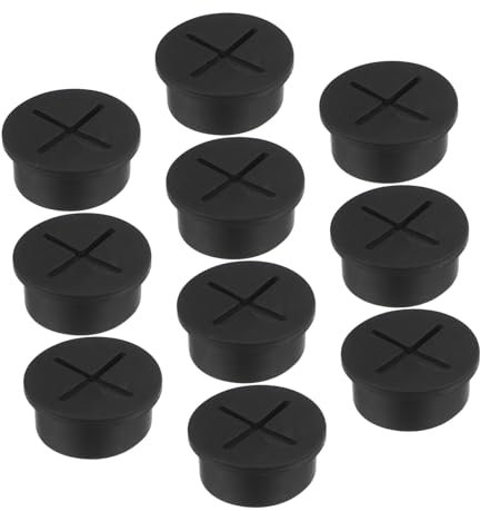 ANDRESLAD Kabelloch-abdeckung Oben Kabelauslass 10 Stück Desktop-kabel-organizer Schreibtisch-ösen Loch Drahtloch-abdeckkappe Schwarz 25 Mm