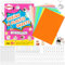 HIMOMO 225 Stück Schrumpffolien Set, 20 Buntes Schrumpfkunstpapier, 5 Blätter durchscheinende Schrumpfpapier, Schlüsselanhängern und Kettchen für DIY Handwerk
