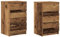 vidaXL Comodini con 3 Cassetti 2 pz Legno Antico 39x35x65 cm, tavolino da Notte, tavolino, Arredamento per Camera da Letto