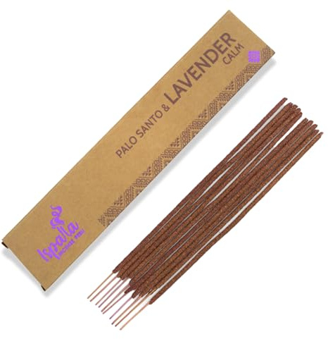 ISPALLA® Räucherstäbchen PALO Santo Lavendel 10 stück - zur Beruhigung des Geistes und Entspannung, Handgemacht in Peru / 100% Natürlich & Vegan
