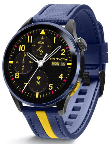 Reflex Active Reloj inteligente AMOLED serie 54 con GPS azul y amarillo