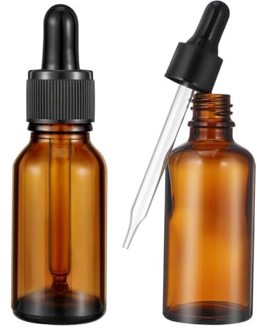 2 Stück Pipettenflaschen, 50ml Braunglasflasche, Apothekerflaschen mit Pipette, Tropfflasche, Nachfüllbare Dropper Bottle Flasche, mit Pipette 2ml für Ätherische Öle, Parfümöle, Flüssigfarbstoffen