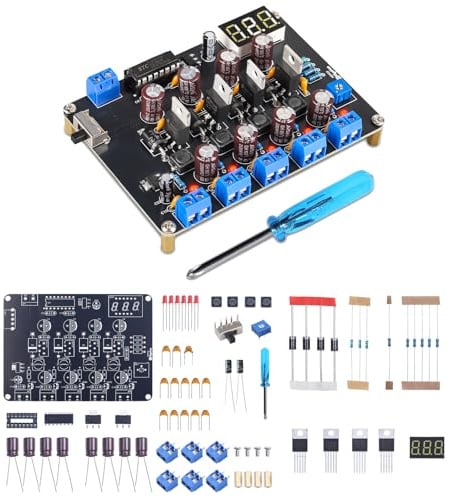 DIY Power Module Soldering Kit, Universal 1.5V/3.3V/5V/12V/Adjustable Voltage Output Power Supply Module for School College Electronic DIY Soldering Practice Experiments and Testing