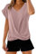 Donna Abbigliamento Saldi Camicia con Collo Alto Donna Camicetta Fucsia Camicette Blu Elettrico T Shirts Cotone Elastan Maglietta Basic Manica Corta Intimo Mezze Maniche Magliette Fluo Bimba