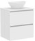 Baikal Mueble de Baño Klay. Mueble MONTADO. 2 Cajones Suspendido con Lavabo sobre Encimera. Armario de Baño. Lavabo Ceramico. 60cm Blanco.