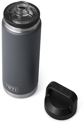 YETI Rambler Bottle Chug, Vaccum Insulated Stainless Steel Bottle with Leakproof Chug Cap, Charcoal, 26 oz (769ml)
