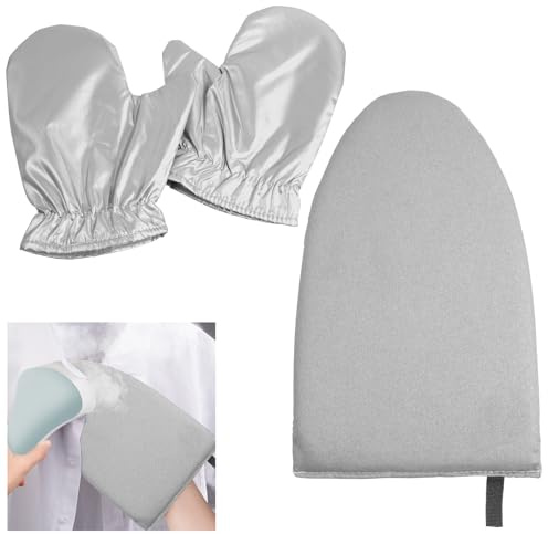 Vicloon 3 Piezas Guantes de Planchado de Vapor, Guantes de Planchado de para Plancha de con Lazo para Los Dedos, Duraderos/Resistentes al Calor, Guantes Protectores para Planchado de Ropa