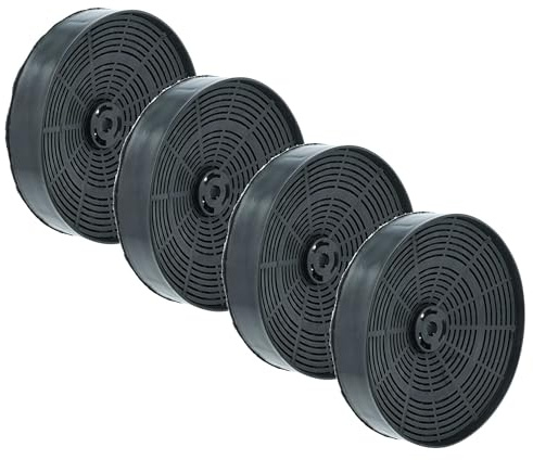 vhbw 4x Aktivkohlefilter kompatibel mit Zanker 902979379/2 | 5029457000/2, 911625/2, 902980150/4, 9029793792, 902979379 Dunstabzugshaube