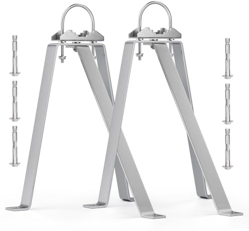 Double support mural/mât en acier inoxydable 30 cm – Support d'antenne jusqu'à 60 mm pour satellite, radio, DVB-T2, LTE parasol, voile d'ombrage (espacement de 30 cm)