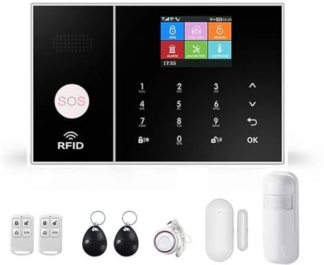 GSM Wifi Alarm System For Home House Business Wireless Security With Pir And Door Sensor APP Remote Control Remote Monitoring(B)