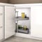 Gedotec Halbkreis-Schwenkbeschlag Küche Drehbeschlag Tablarboden für Eckschrank | Drehteller für Unter-Schrank | 900 x 550 mm | 1 Komplett-Set mit Schwenk-Böden aus Polyamid