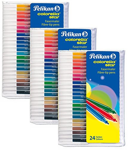 Pelikan Fasermaler Colorella Star, 3 Set, 24-farbig (Fasermaler Colorella Star, 24 Farben | 3 Set)