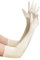 BABEYOND Long Opera Party 20s Satin Gloves Stretchy Adult Size Elbow Length 20.5, Smooth 21.6in-champagne, Length 21.6