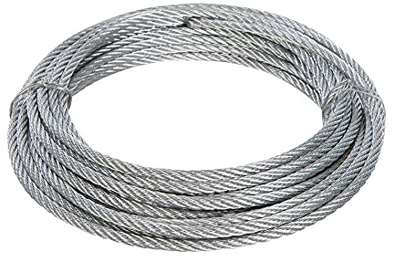 dapetz® verzinktem Draht Seil, 4 mm x 10 m Zink vergoldet korrosionsbeständig und Wetterfest