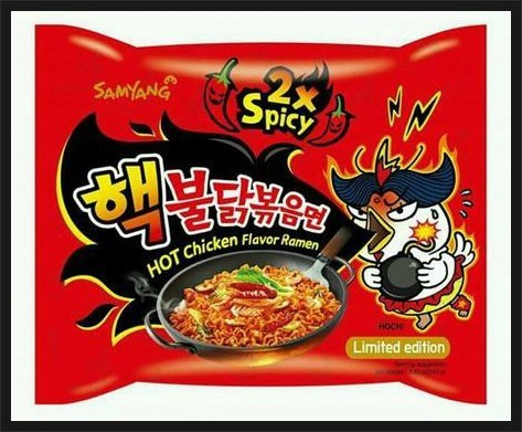 Samyang 2 x würzige Ramen mit heißem Hühnchen-Geschmack, koreanische würzige Nudel (je 140 g) (10 Packungen)