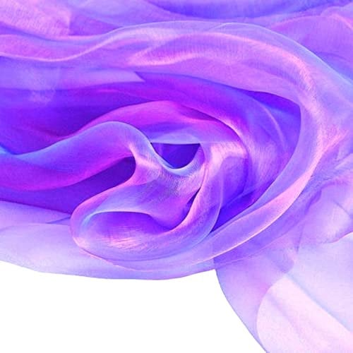 TOLKO 1m Organza Stoffe zum Nähen Meterware | Hauch Zart, Fein, Durchsichtig | zum Dekorieren Basteln 145cm breit | leichter Glanz Stoff für Gardine Vorhänge Tischdecken Deko Schals (Flieder Violett)