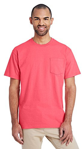GILDAN H300 Adult Hammer Adult 6 Oz. T-Shirt With Pocket Coral Silk 4XL