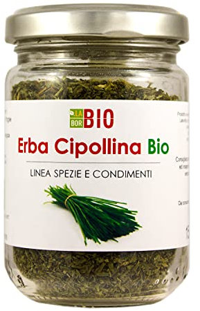 Erba Cipollina Bio 15 g - 100% Naturale Gluten free Vegan in vasetto di vetro - Laborbio